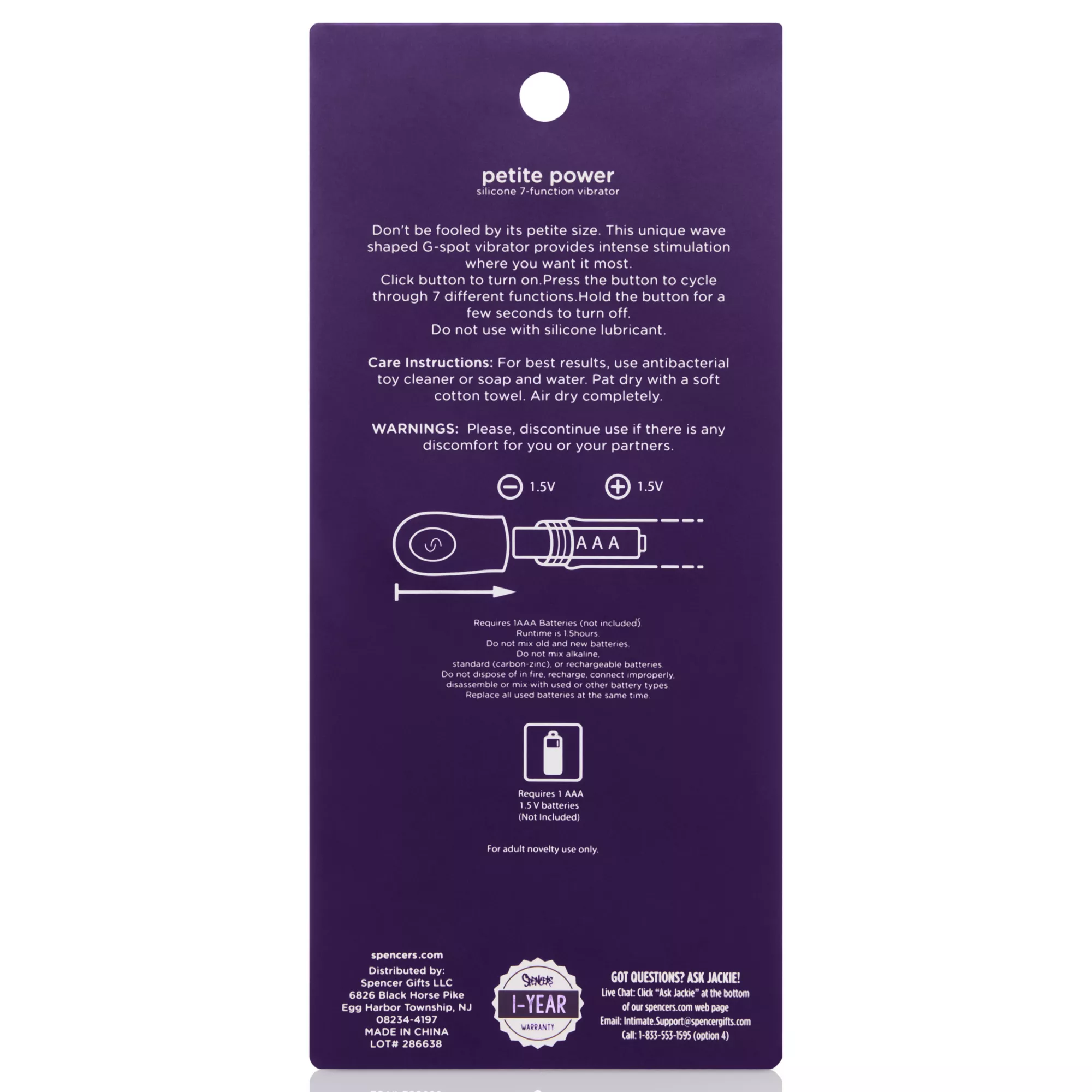 Hott Love Petite Power Silicone 7-Function Vibrator at Spencer's