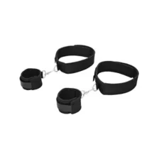 Black Thigh Wrist Cuffs Set - Pleasure Bound at Spencer's