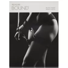 Black Thigh Wrist Cuffs Set - Pleasure Bound at Spencer's