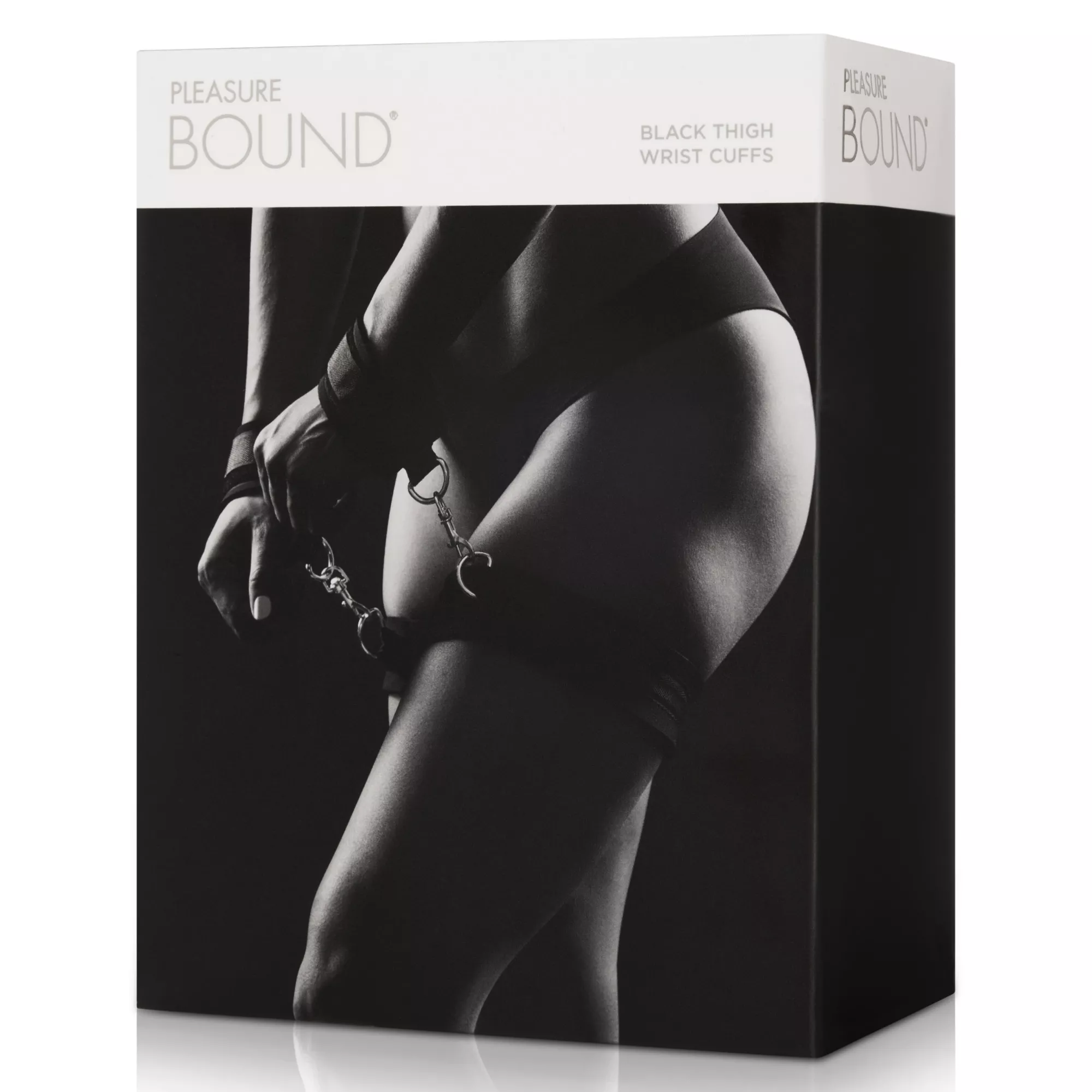 Black Thigh Wrist Cuffs Set - Pleasure Bound at Spencer's