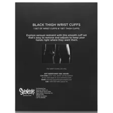 Black Thigh Wrist Cuffs Set - Pleasure Bound at Spencer's