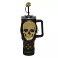 Memento Mori Gold Skull Travel Tumbler with Straw and Accessories - 40 oz. at Spencer's