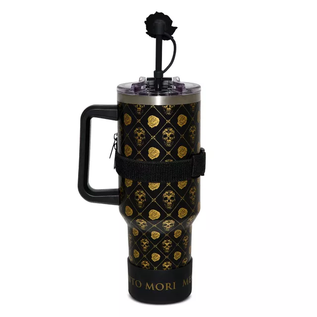 Memento Mori Gold Skull Travel Tumbler with Straw and Accessories - 40 oz. at Spencer's