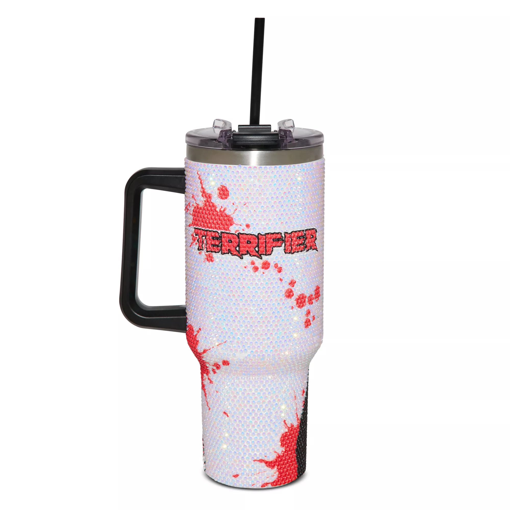 Art the Clown Bloody Rhinestone Tumbler 40 oz. - Terrifier at Spencer's