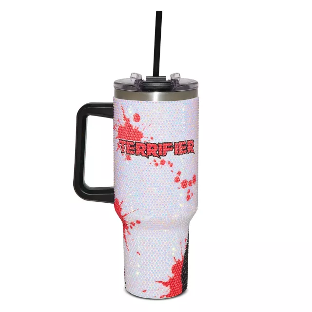 Art the Clown Bloody Rhinestone Tumbler 40 oz. - Terrifier at Spencer's