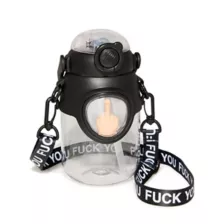 Fuck You Flip Top Water Bottle with Strap - 32 oz. at Spencer's