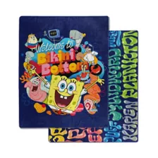 SpongeBob SquarePants Welcome to Bikini Bottom Fleece Blanket at Spencer's