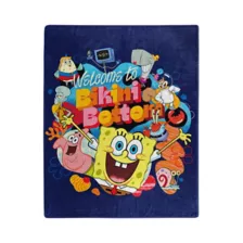 SpongeBob SquarePants Welcome to Bikini Bottom Fleece Blanket at Spencer's