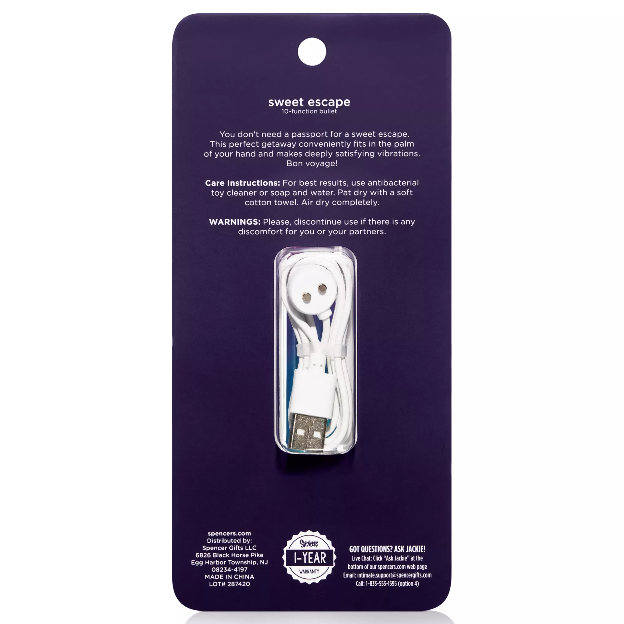 Hott Love Sweet Escape 10-Function Bullet Vibrator at Spencer's
