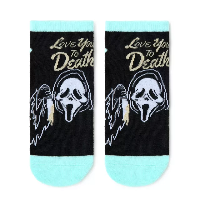 Multi-Pack Pastel Ghost Face Ankle Socks - 5 Pair