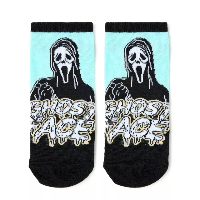 Multi-Pack Pastel Ghost Face Ankle Socks - 5 Pair