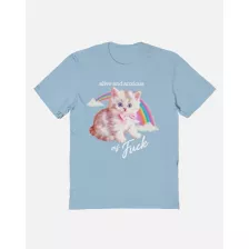 Alive and Anxious AF Rainbow Cat T Shirt at Spencer's