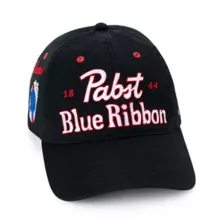 Pabst Blue Ribbon Skull Drinking Dad Hat at Spencer's