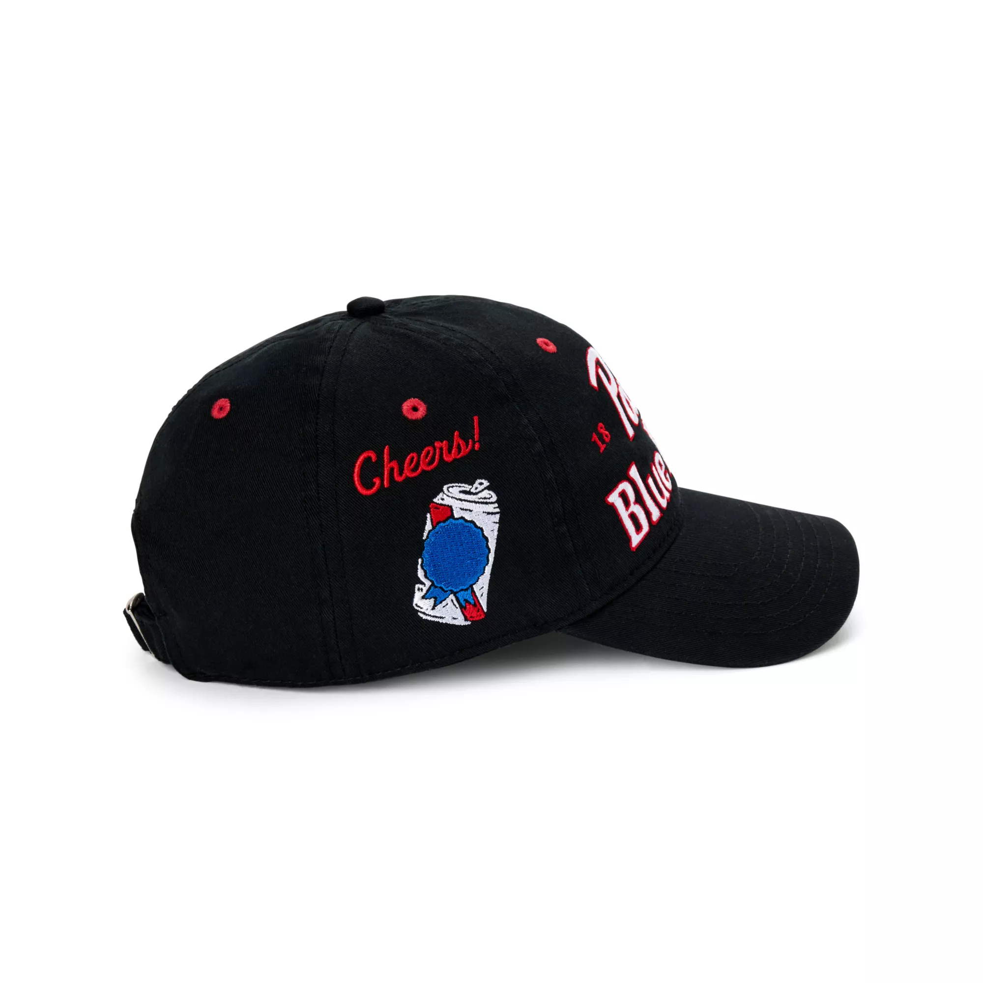 Pabst Blue Ribbon Skull Drinking Dad Hat at Spencer's
