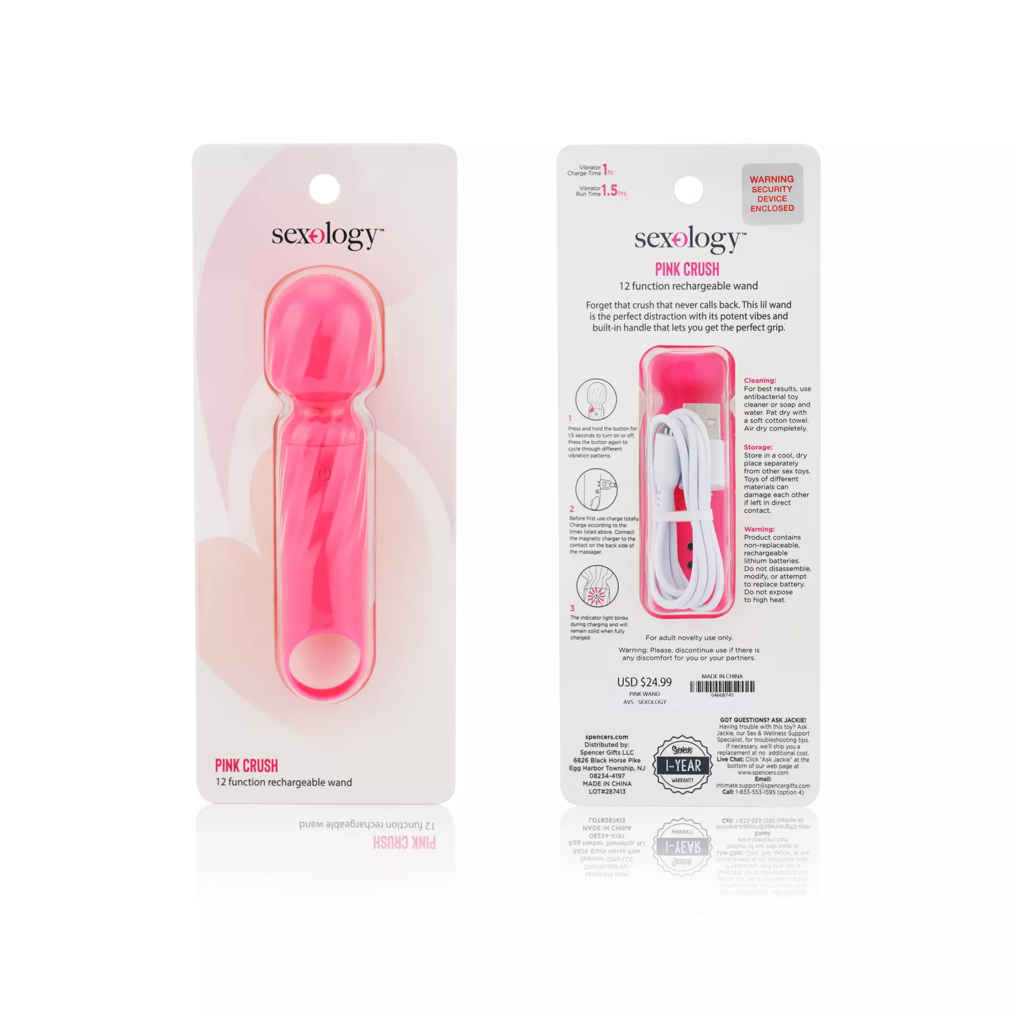 Sexology Pink Crush Wand Massager at Spencer's