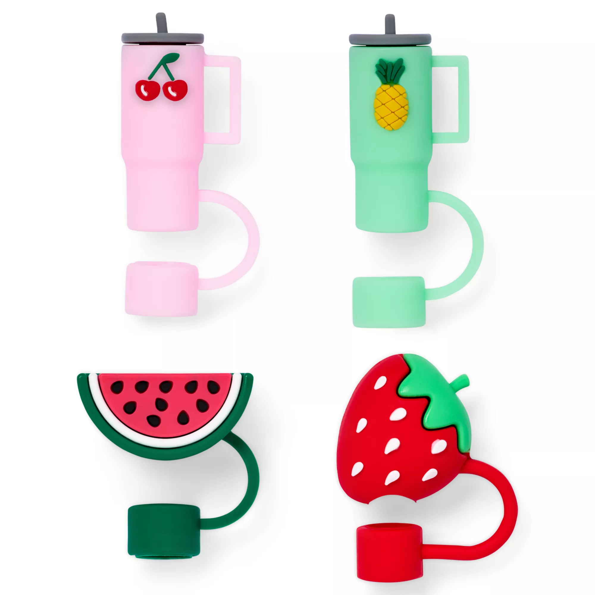 Multi-Pack Fruit Straw Toppers - 4 Pack at Spencer's