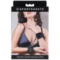 Velvet Noir Handcuffs - Sportsheets at Spencer's