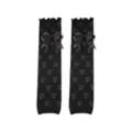 Skull Print Bow Leg Warmers at Spencer's