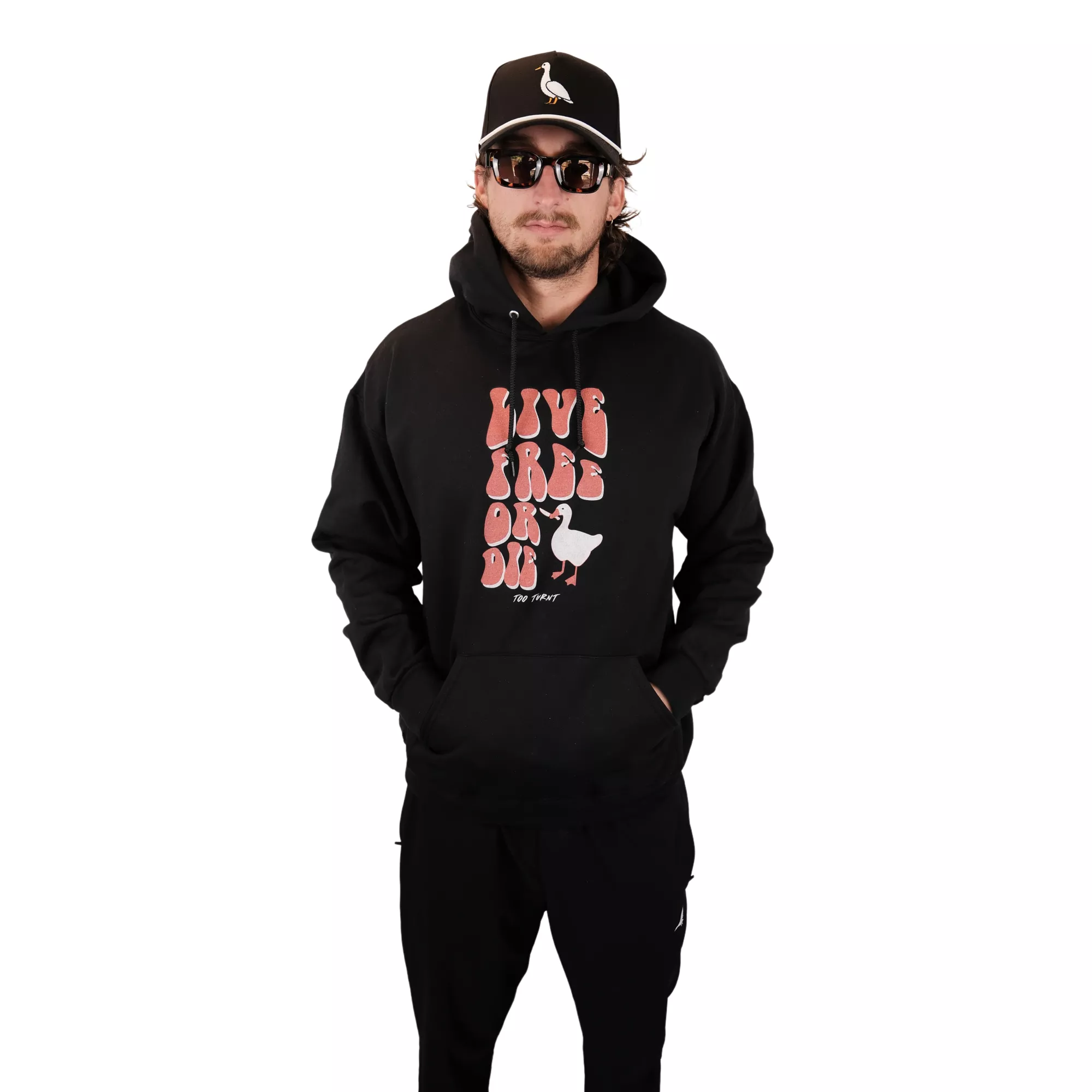 Live Free or Die Duck Hoodie - Too Turnt Tony at Spencer's