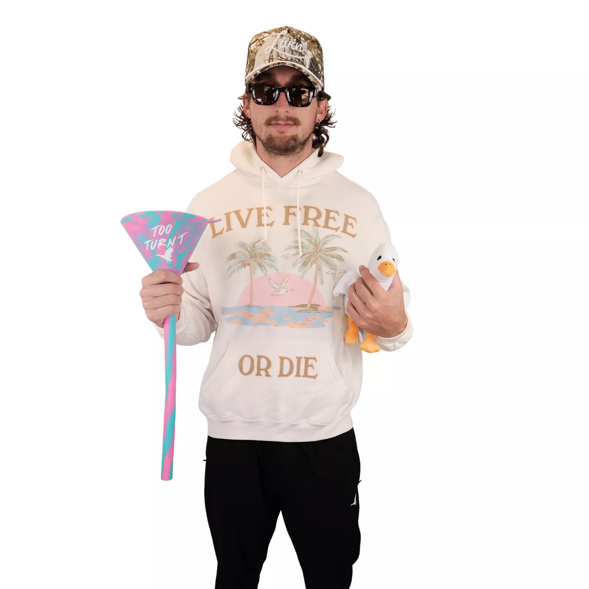 Live Free or Die Hoodie - Too Turnt Tony at Spencer's