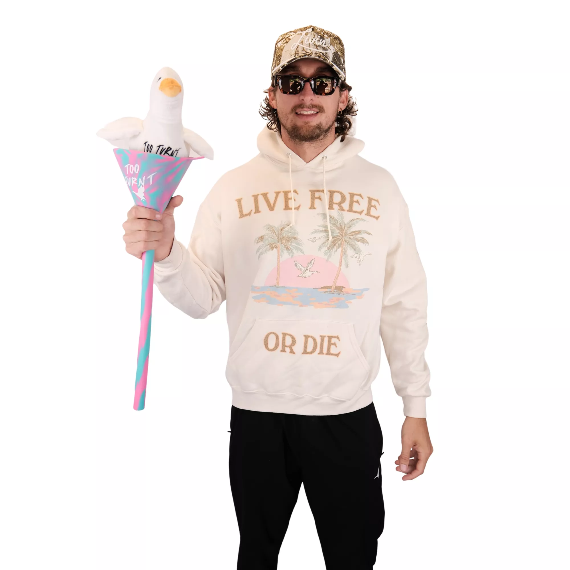 Live Free or Die Hoodie - Too Turnt Tony at Spencer's