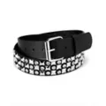 Black and Silver Pyramid Stud Bling Belt at Spencer's