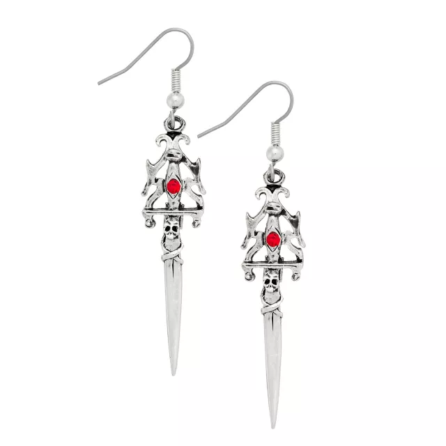 Ornate Gothic Sword Dangle Earrings at Spencer's