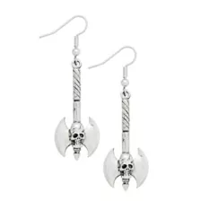 Skull Axe Dangle Earrings at Spencer's
