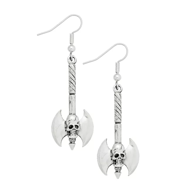 Skull Axe Dangle Earrings at Spencer's