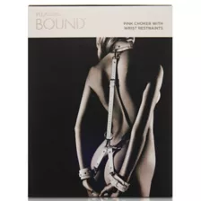 Pink Faux Leather Choker with Wrist Restraints Set - Pleasure Bound at Spencer's