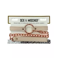 Peaches 'n CreaMe Ring Collar and Leash - Sex & Mischief at Spencer's