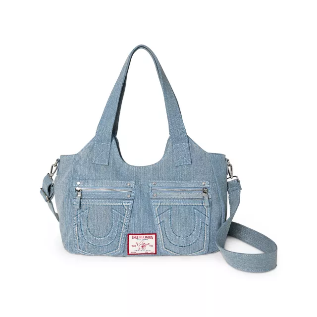 True Religion Denim Shoulder Satchel at Spencer's