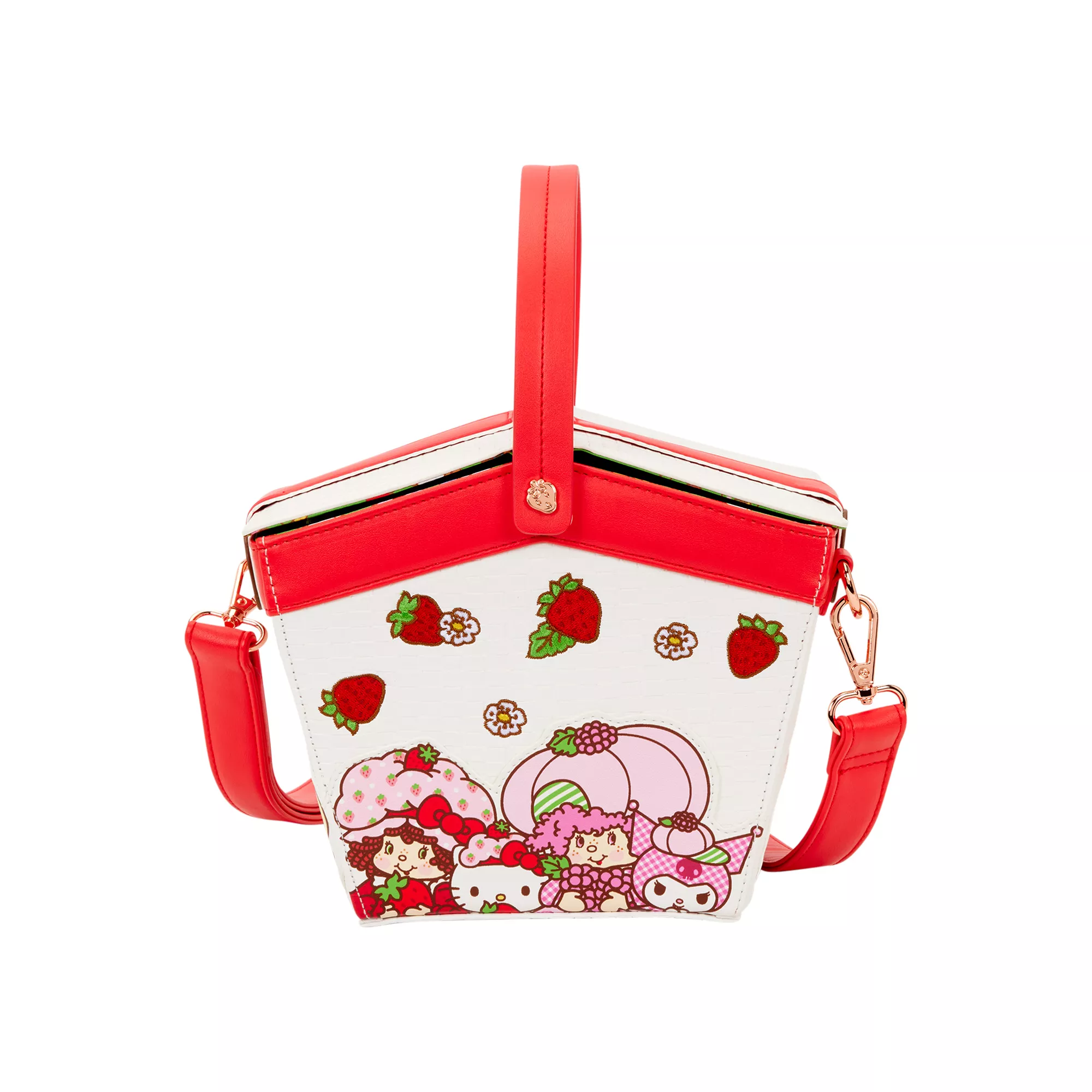 Loungefly Sanrio Hello Kitty & Friends x Strawberry Shortcake Scented Basket Crossbody Bag at Spencer's