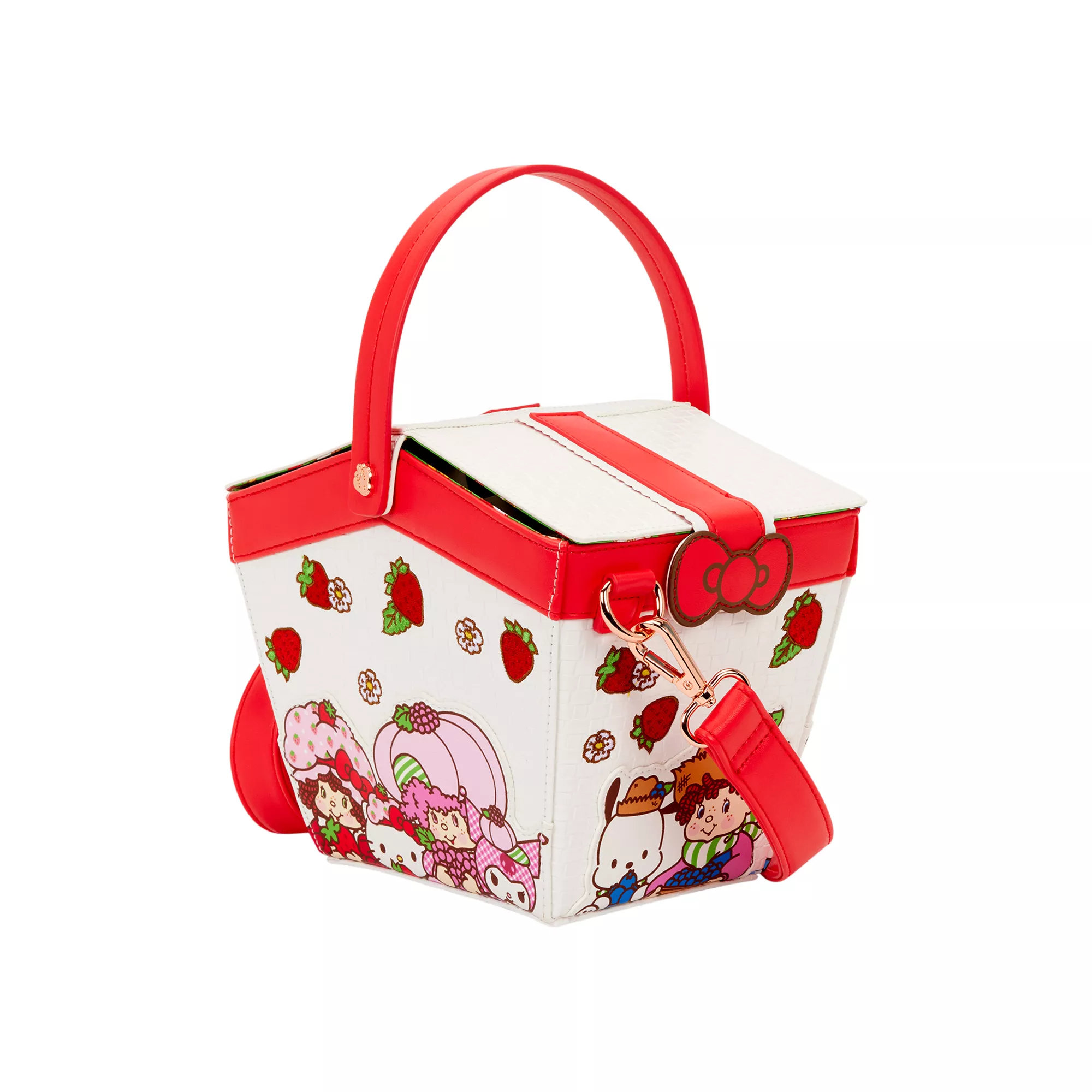 Loungefly Sanrio Hello Kitty & Friends x Strawberry Shortcake Scented Basket Crossbody Bag at Spencer's