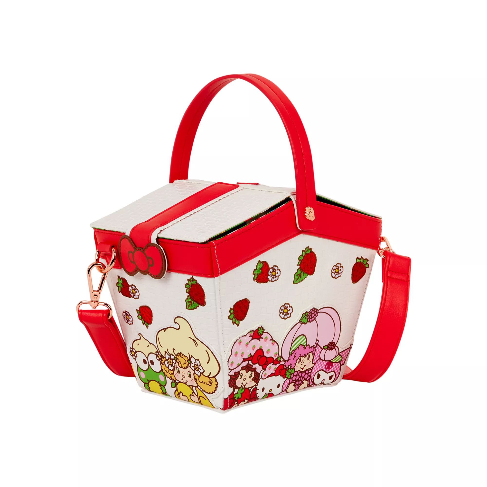 Loungefly Sanrio Hello Kitty & Friends x Strawberry Shortcake Scented Basket Crossbody Bag at Spencer's