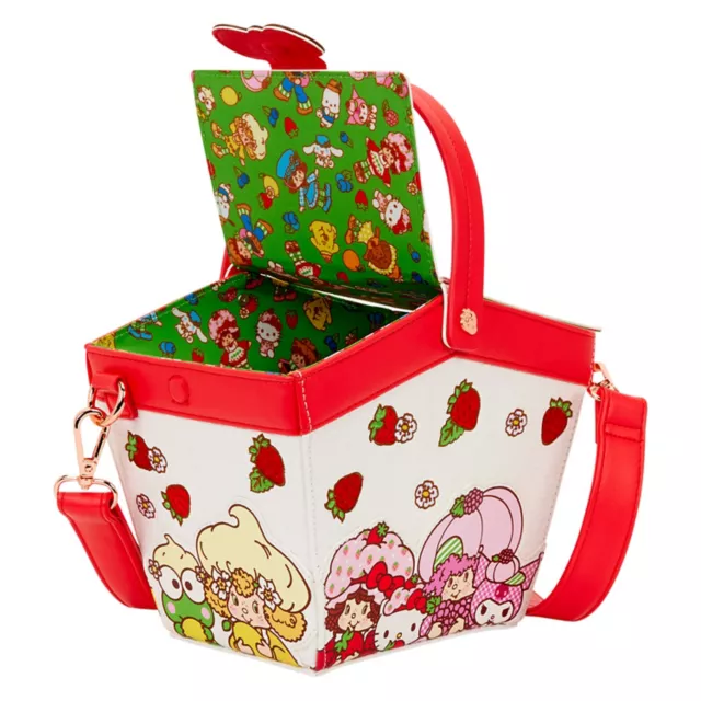 Loungefly Sanrio Hello Kitty & Friends x Strawberry Shortcake Scented Basket Crossbody Bag at Spencer's