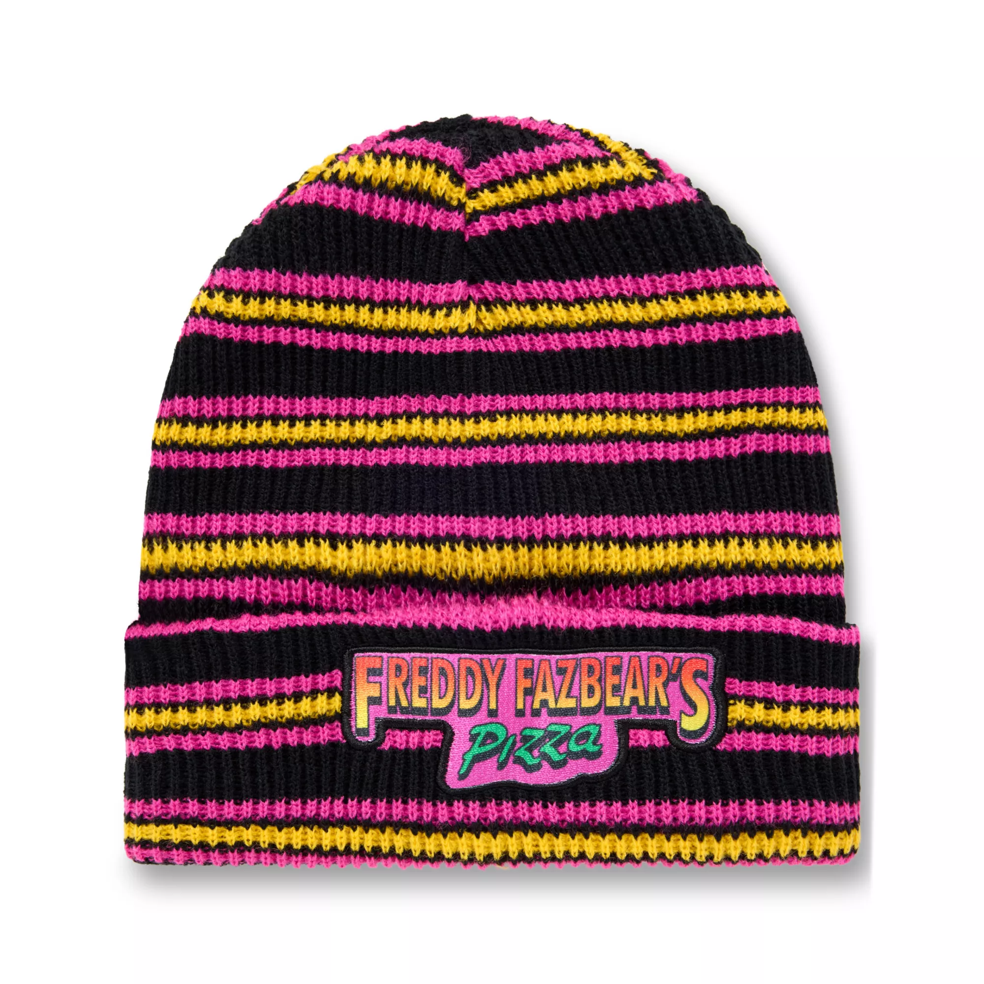 Freddy Fazbear's Pizza Stripe Cuff Beanie Hat at Spencer's