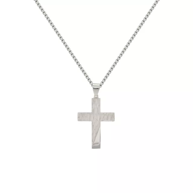Silvertone Cross Chain Necklace at Spencer's