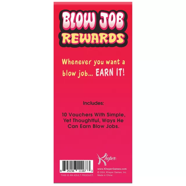 Blow Job Rewards Vouchers