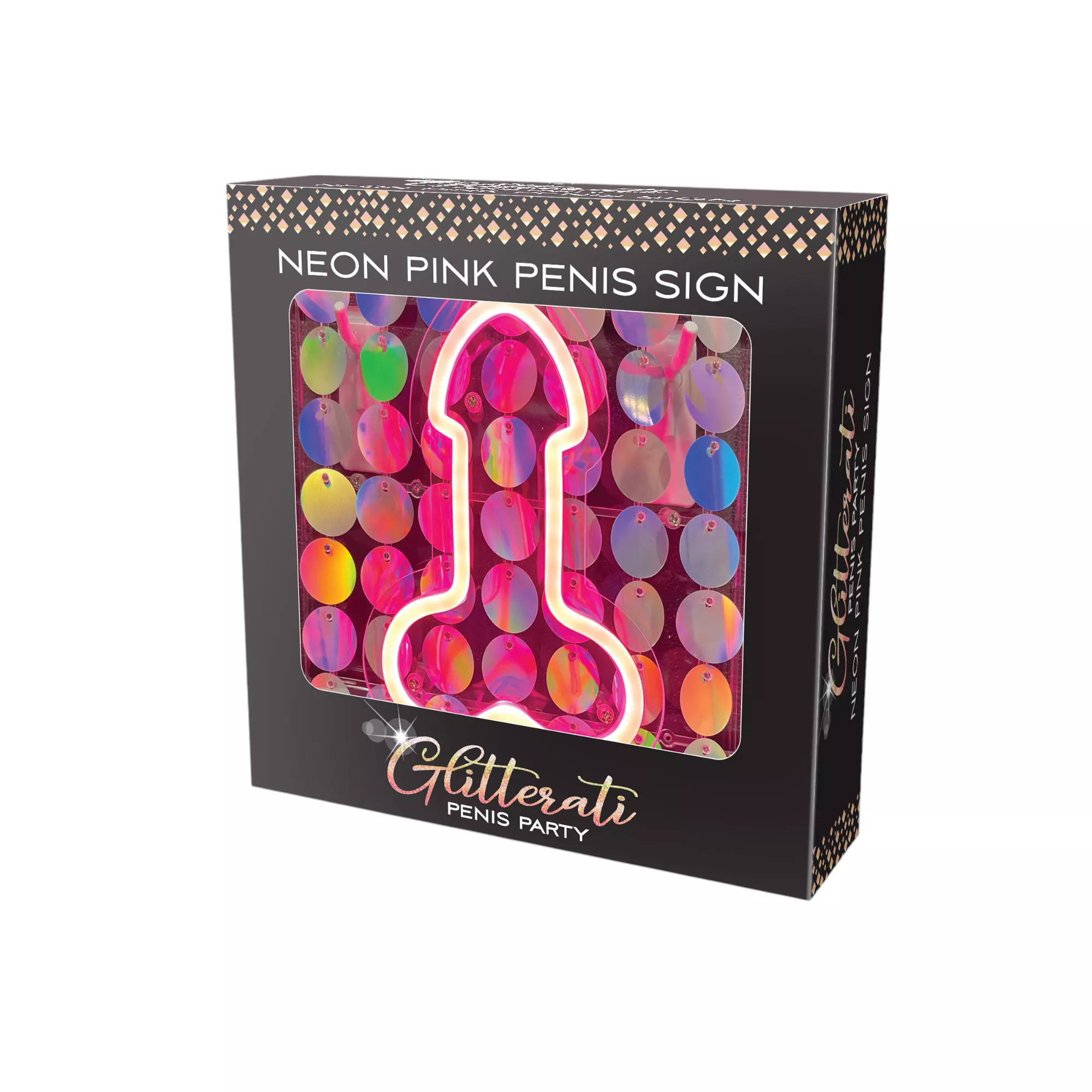 Glitterati Light-Up Neon Pink Penis Sign at Spencer's