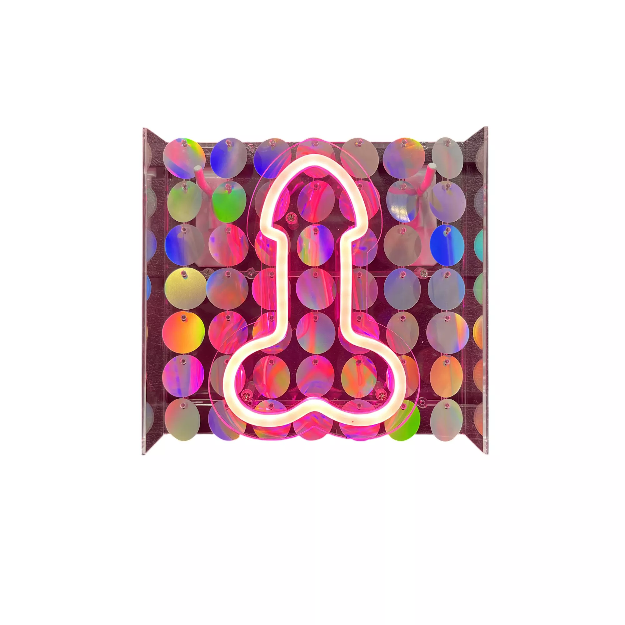 Glitterati Light-Up Neon Pink Penis Sign at Spencer's