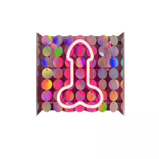 Glitterati Light-Up Neon Pink Penis Sign at Spencer's