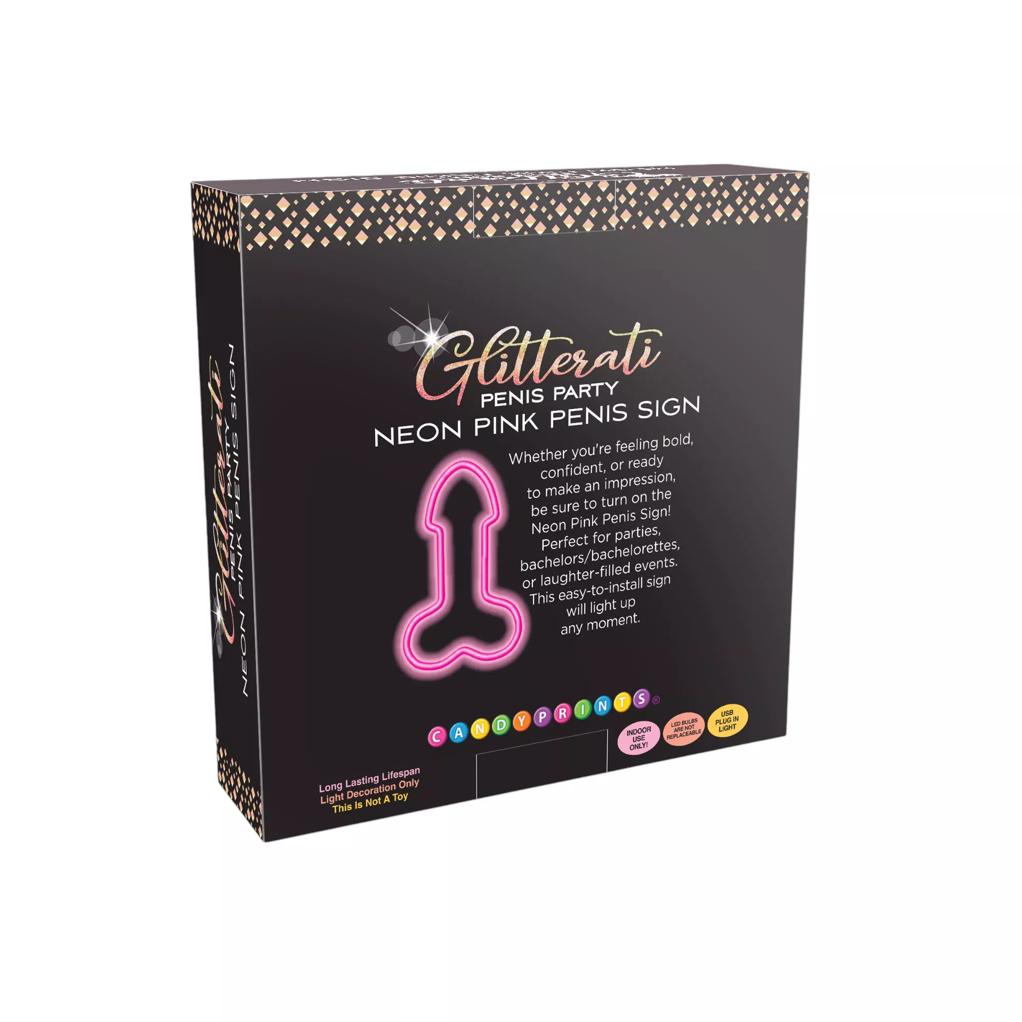 Glitterati Light-Up Neon Pink Penis Sign at Spencer's