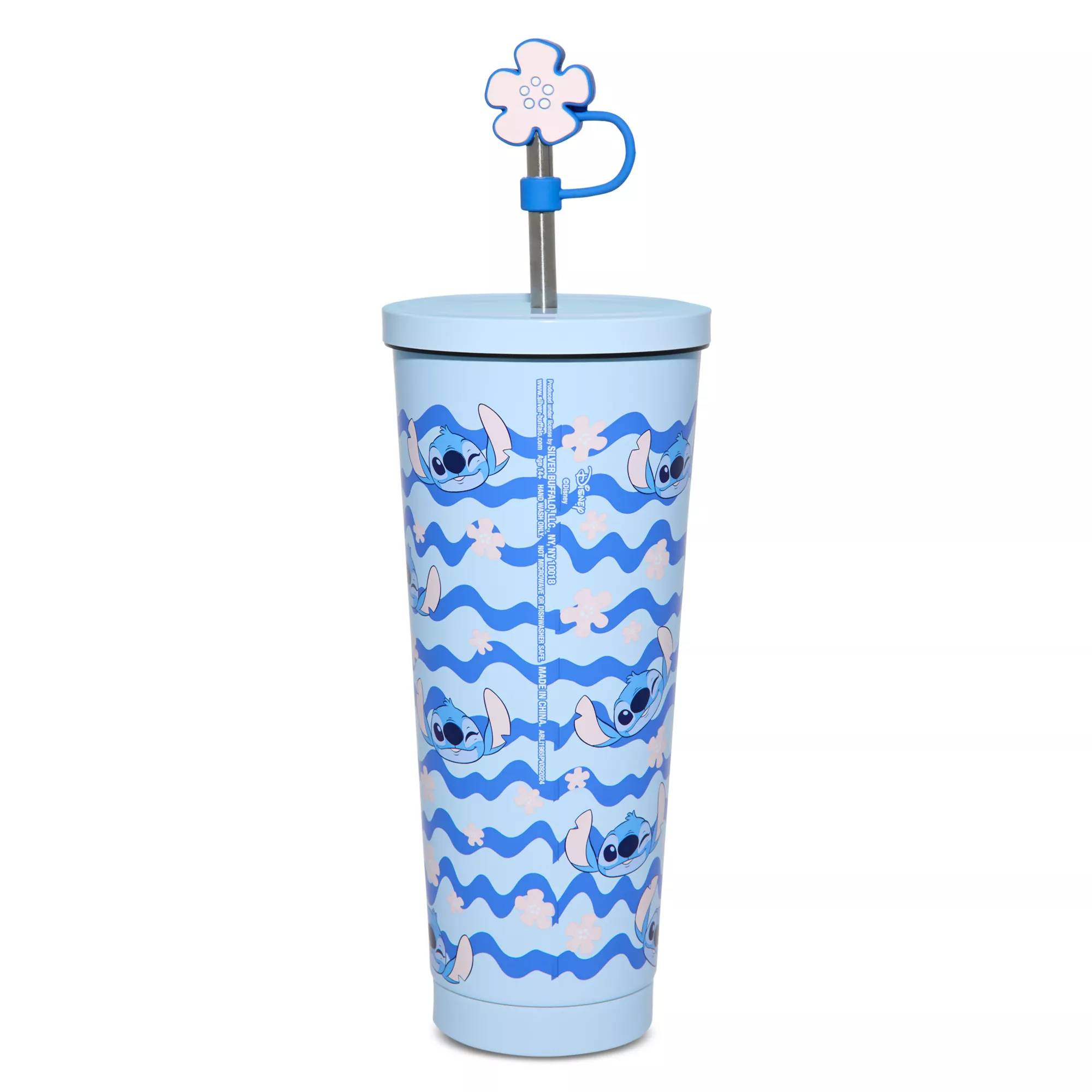 Stitch Flower Cup with Straw and Topper 24 oz. - Lilo & Stitch at Spencer's