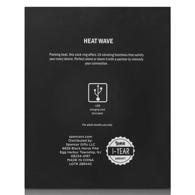Heat Wave Vibrating and Heating Cock Ring - Arouz'd at Spencer's