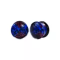 Purple and Blue Crackle Glass Plugs at Spencer's