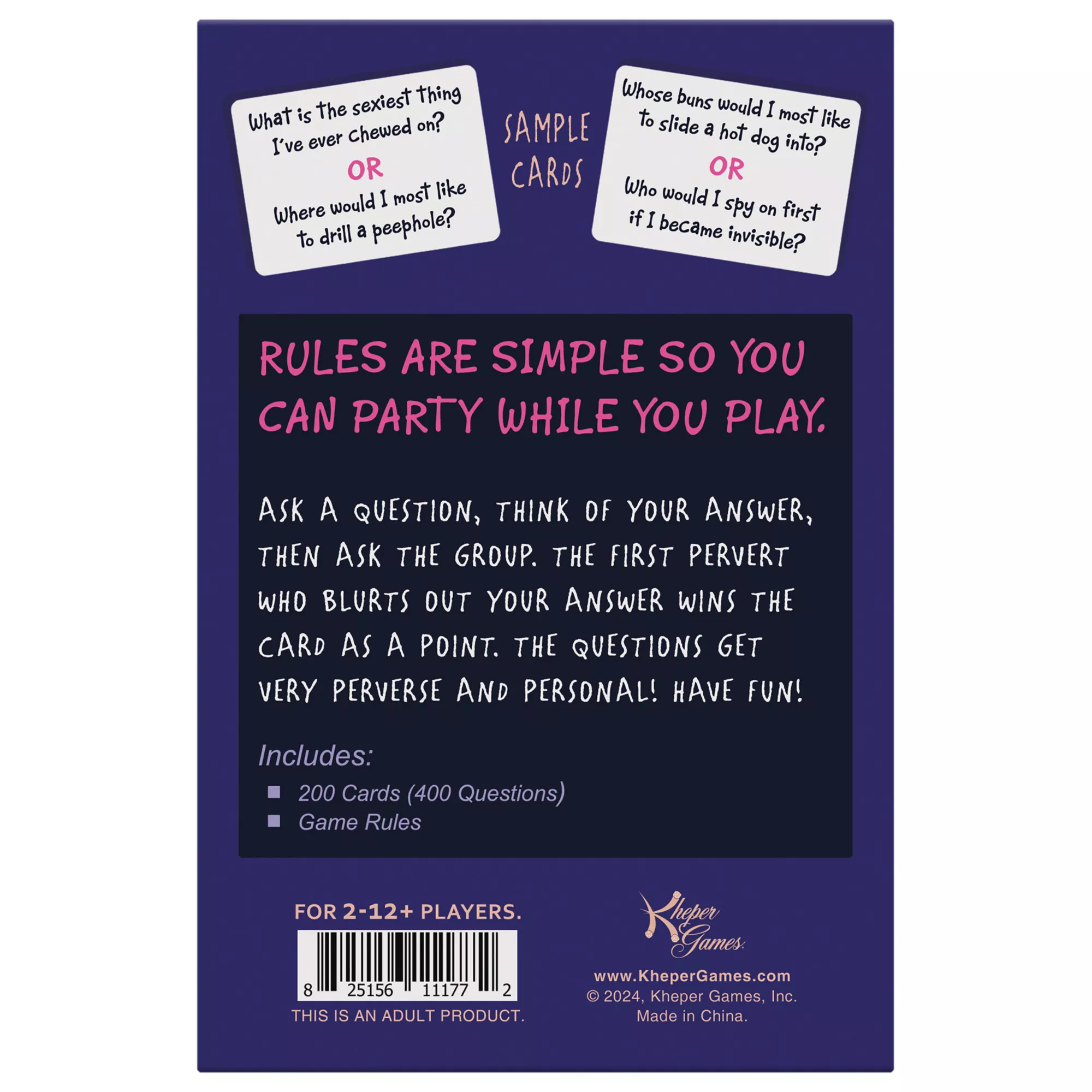 Think Like a Pervert Card Game at Spencer's