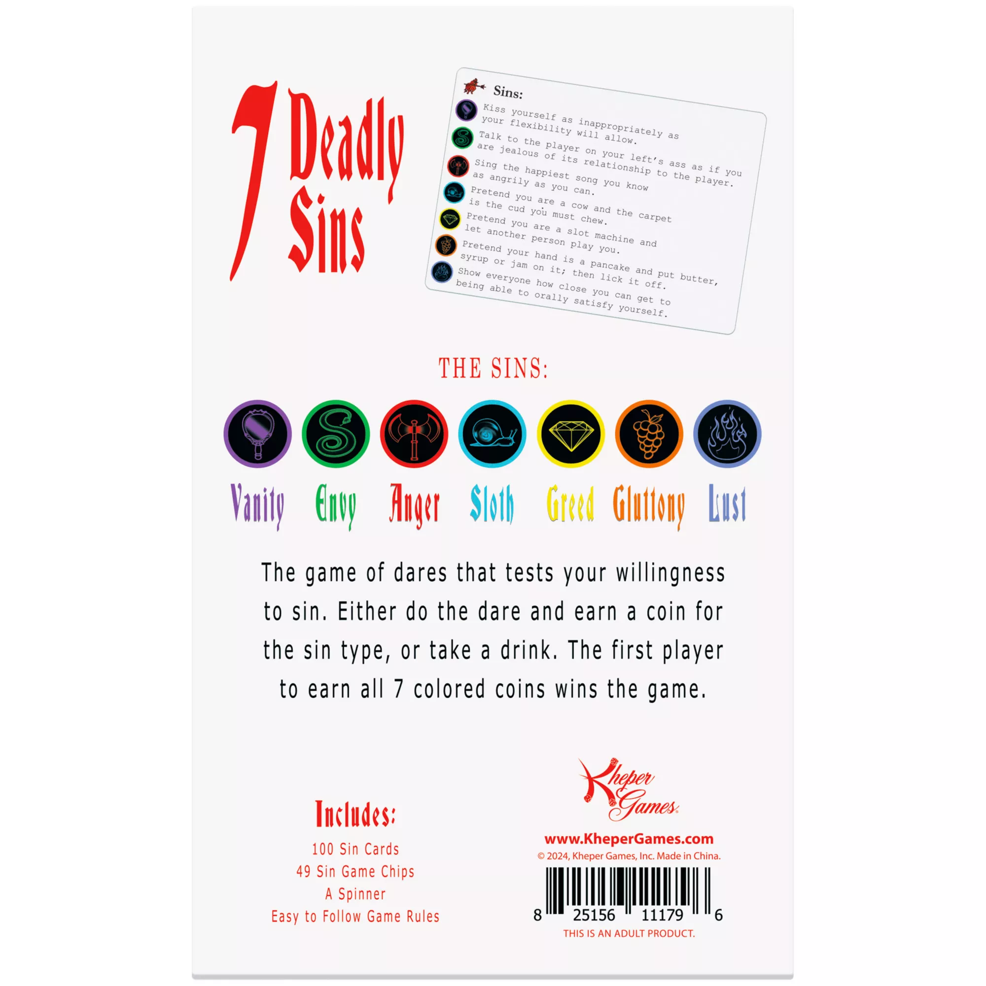 7 Deadly Sins Drinking Game