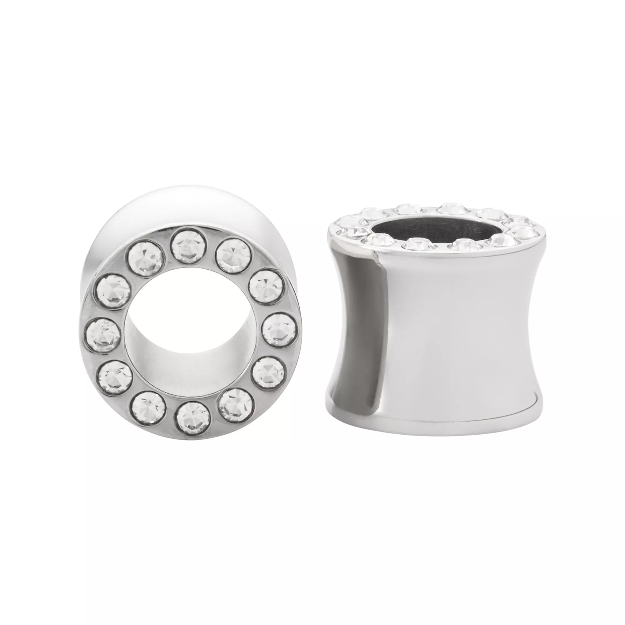 Clear CZ Silver-Plated Tunnels at Spencer's