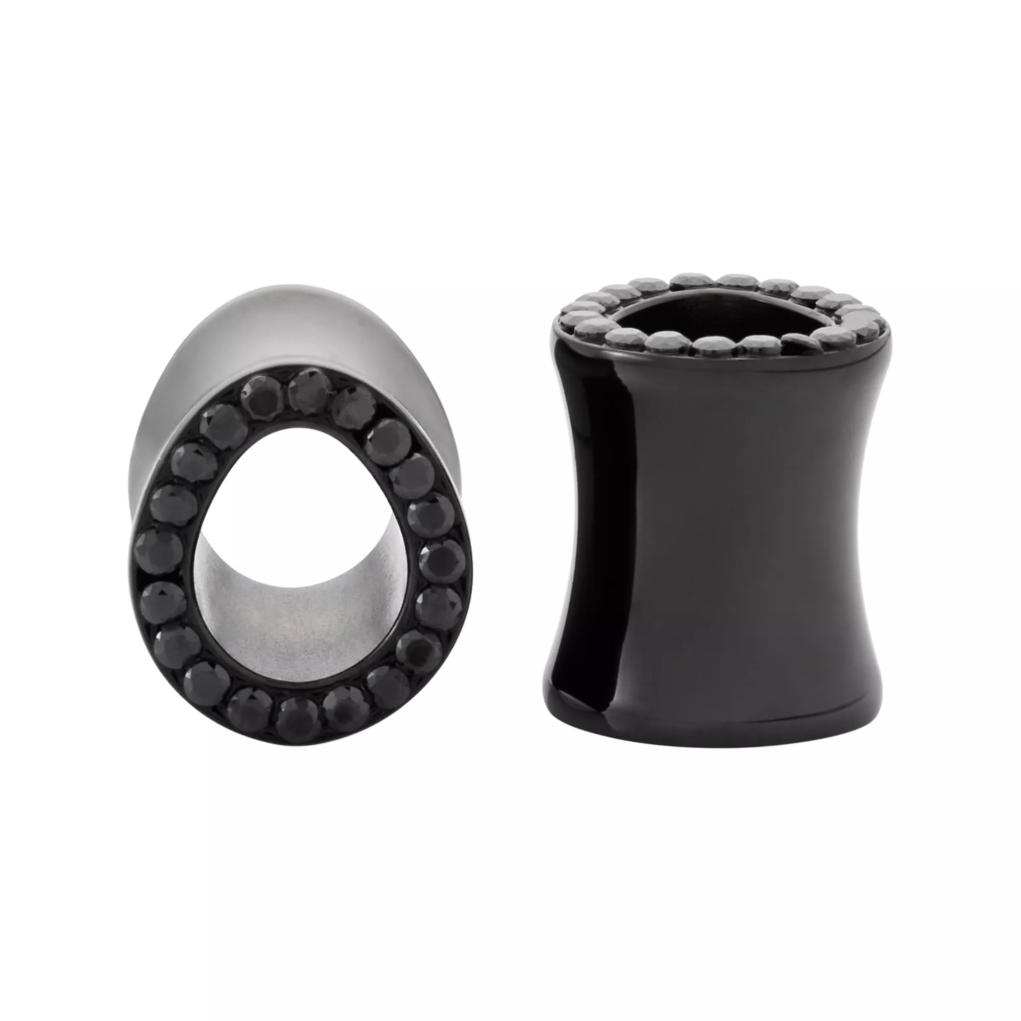 Black CZ Teardrop Tunnels at Spencer's